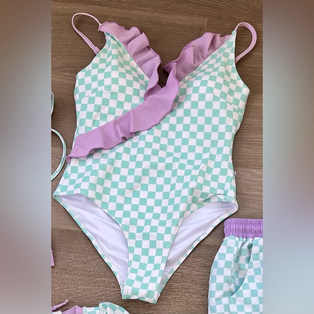 Caden Lane- All Checked Out- Women’s Swimsuit- Medium